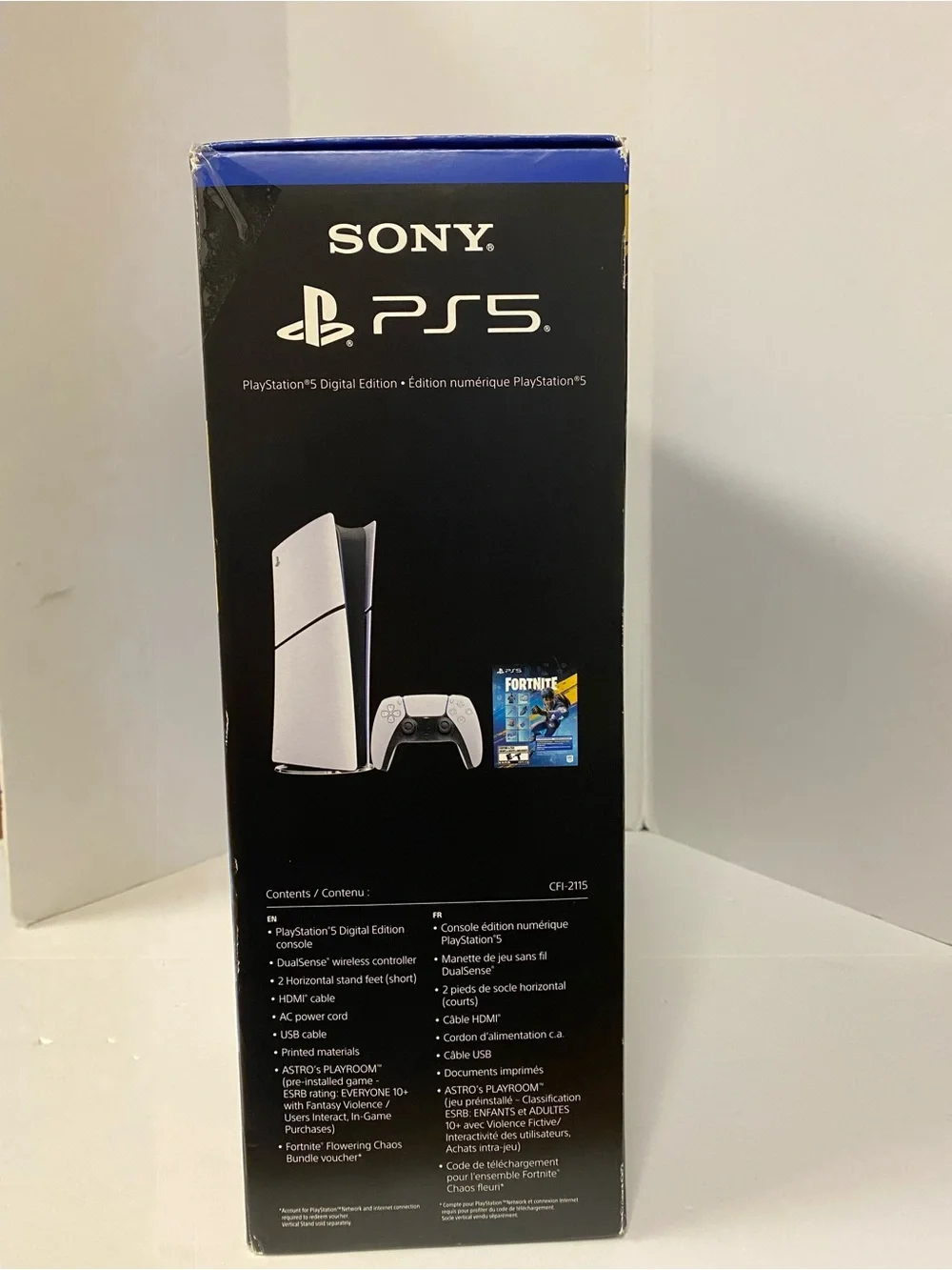 Sony PS5 Fortnite flowering chaos bundle Digital 825GB new in open box, WHITE